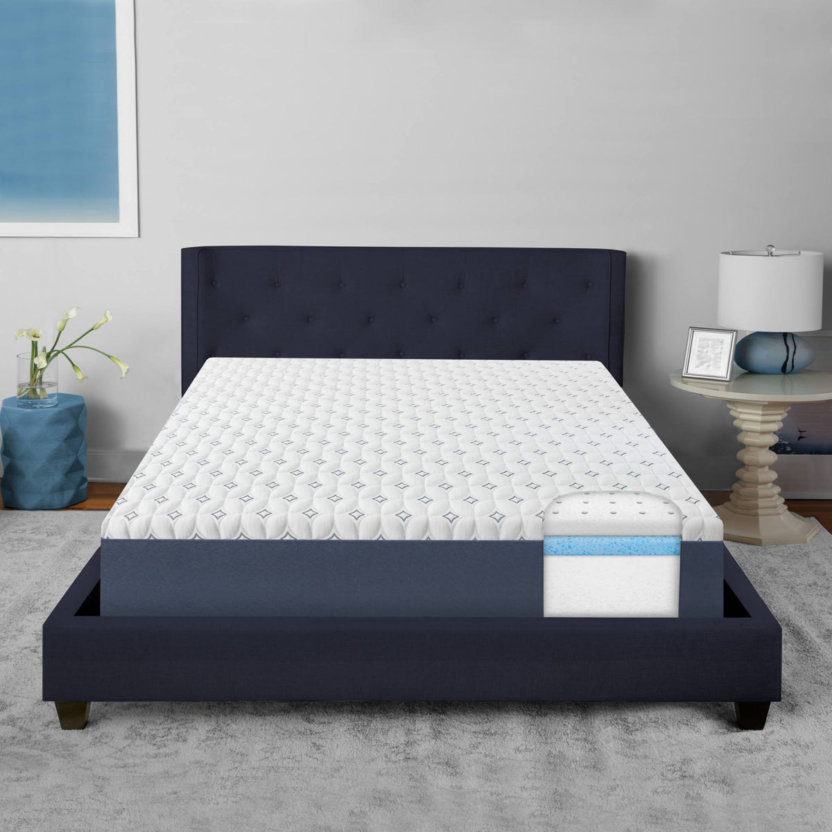 10-Inch Plush Triple Layer Memory Foam Mattress California King U12734