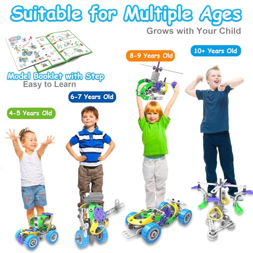 10 in 1 STEM Building Toys for Kids Ages 4-8 D40913