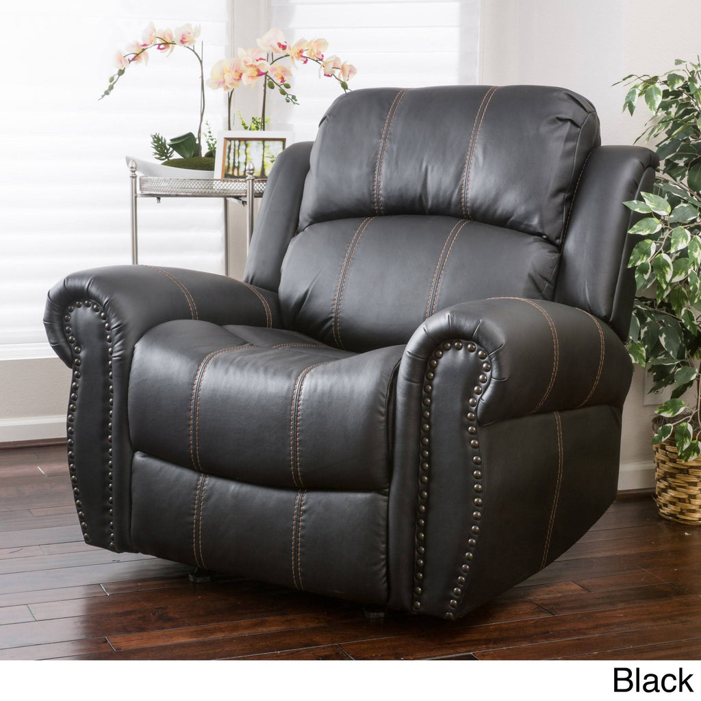 Faux Leather Glider Recliner Club Chair P5274