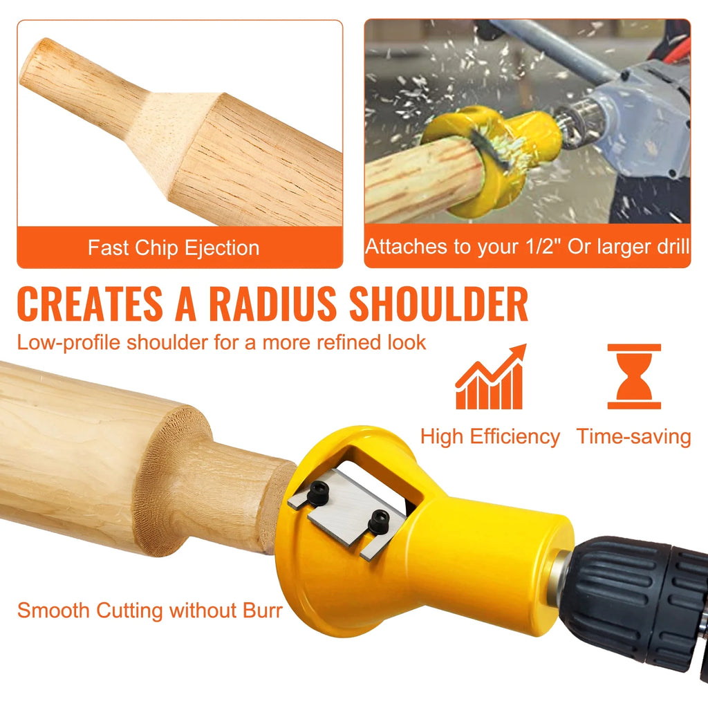 1.5" / 38 mm Diameter Dual Straight Blades Aluminum Steel Tenon Cutter U355