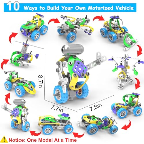 10 in 1 STEM Building Toys for Kids Ages 4-8 D40913