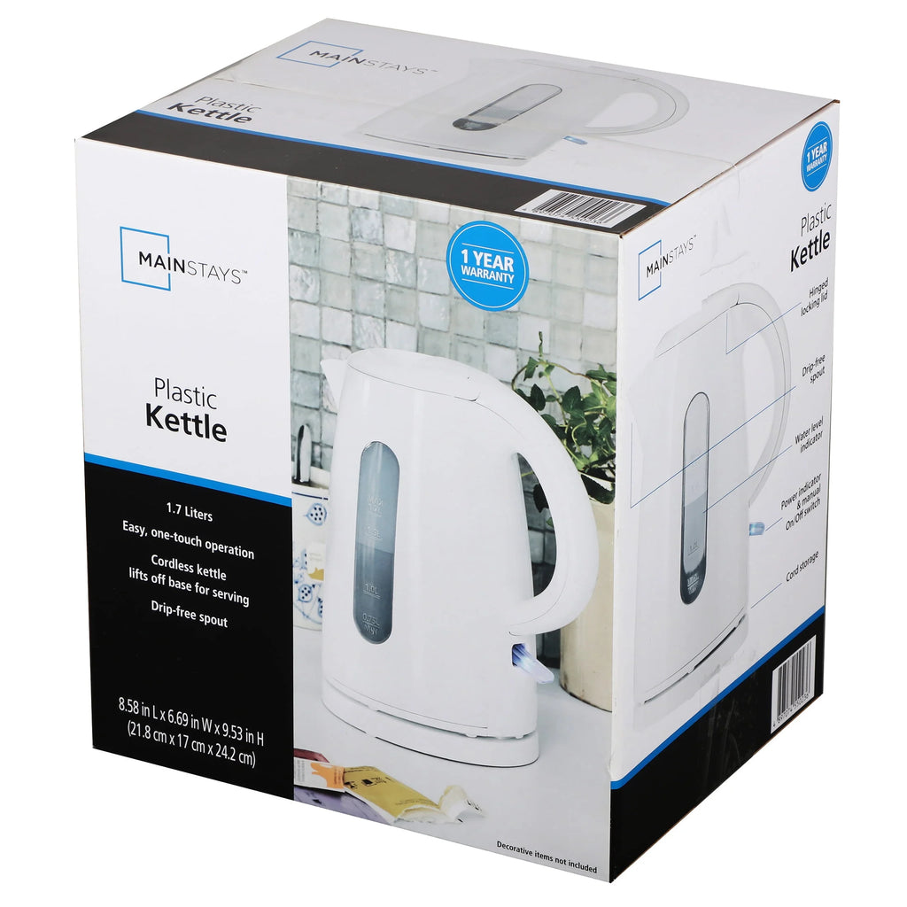 1.7 Liter White Electric Kettle F964560