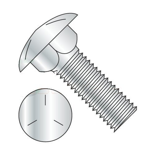 1/4-20 x 3 Carriage Bolts Grade 5 Steel Zinc C72109