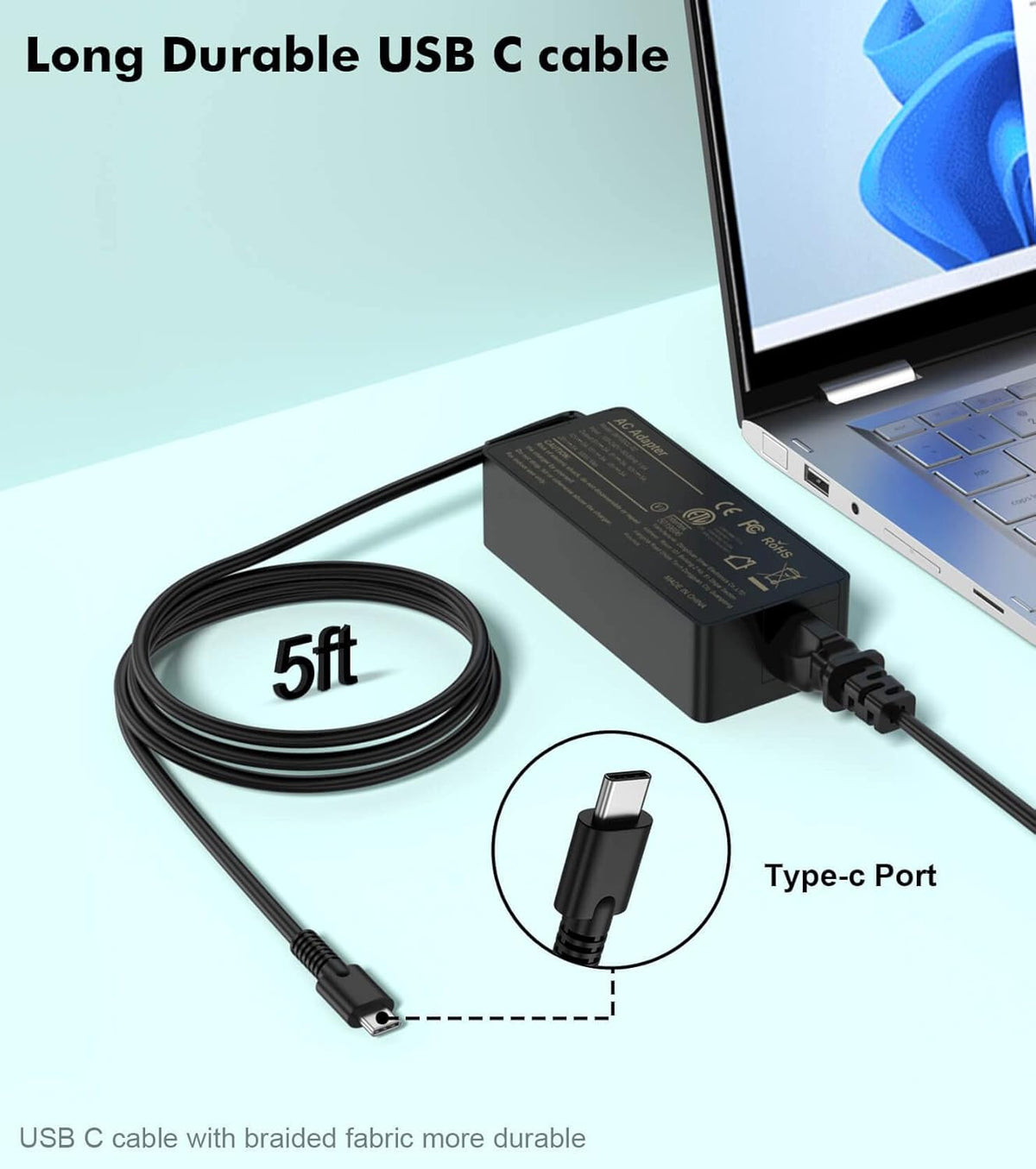 100W USB C Laptop Charger E30304