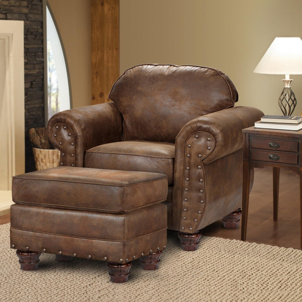 Arm Chair with Matching Ottoman Y719916