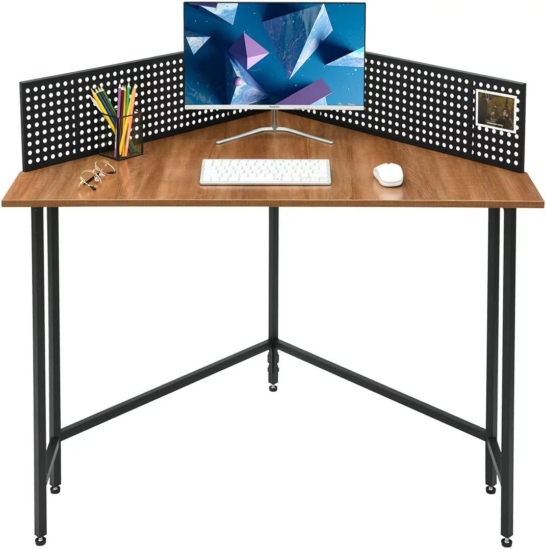 Walnut Oak Corner Computer Desk M793
