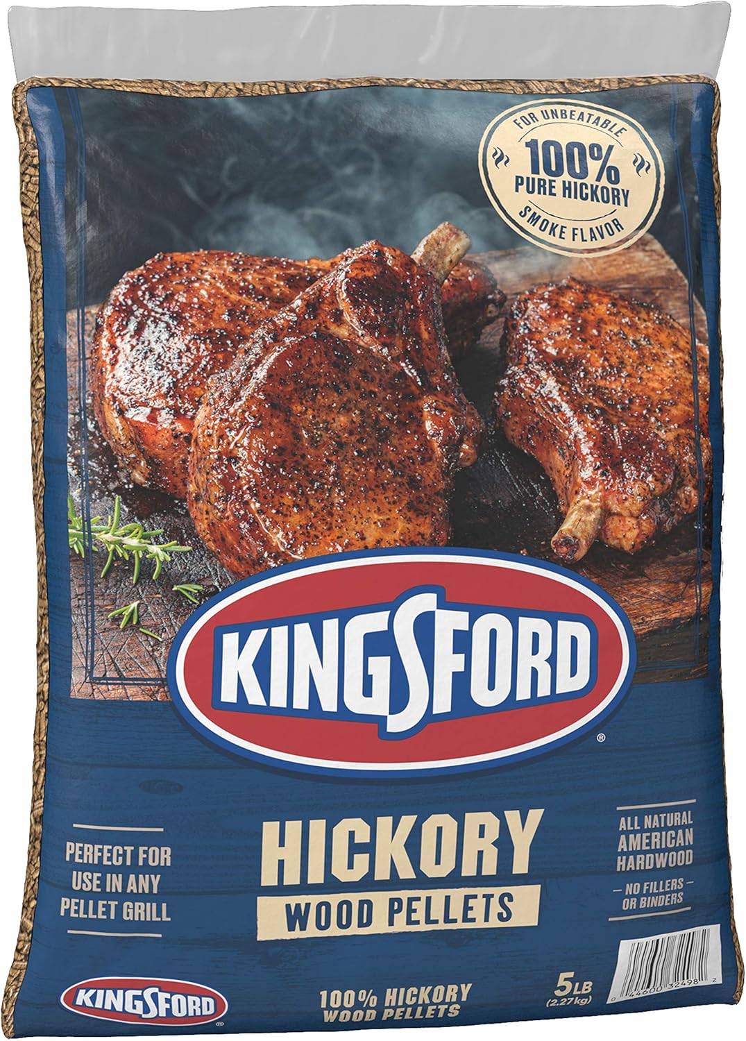 100% Hickory Wood Pellets, 5 Pounds T932735
