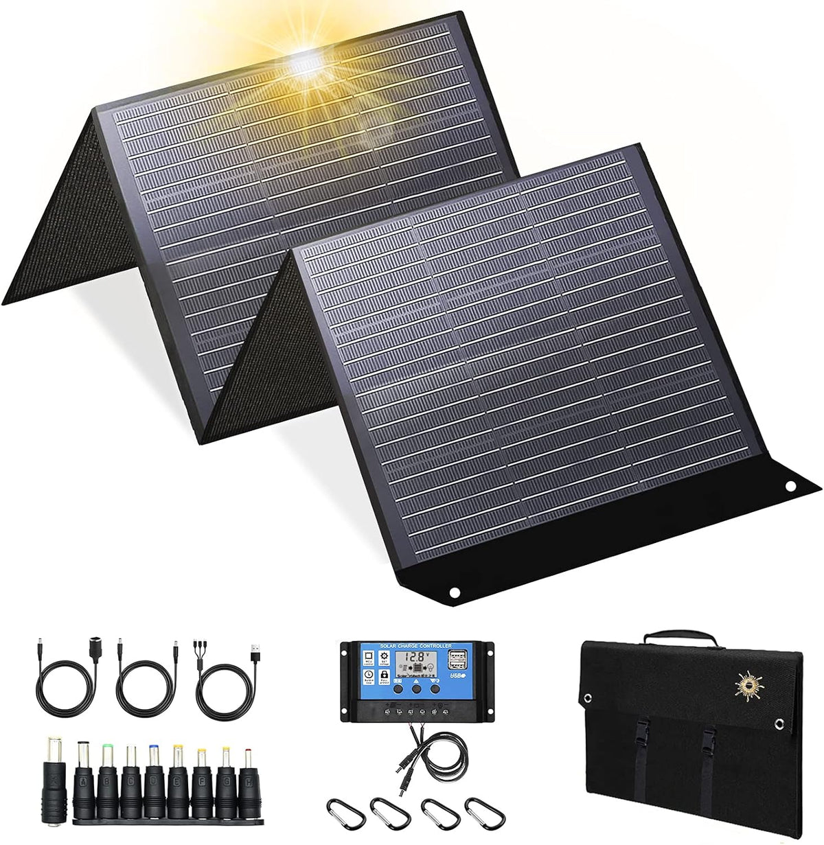 100W 18V Foldable Solar Panel with Kickstand and Solar Controller U8970