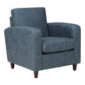 Navy Blue Faux Leather Club Chair V637
