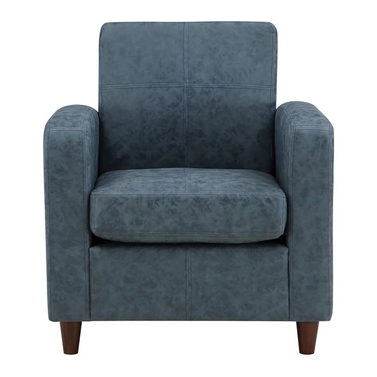 Navy Blue Faux Leather Club Chair V637
