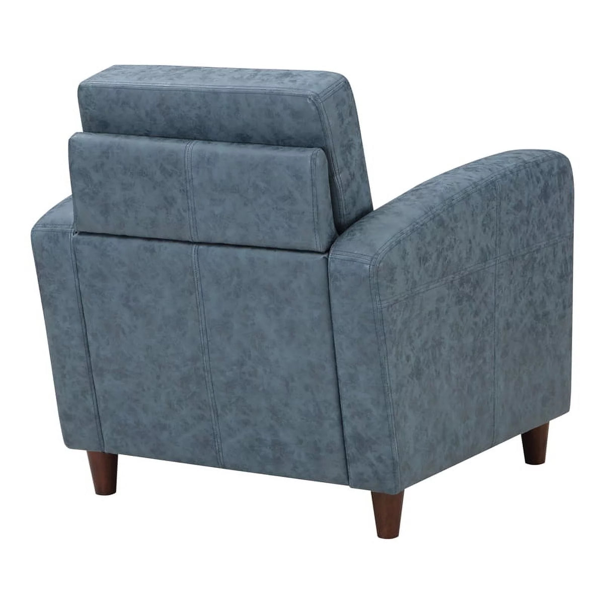 Navy Blue Faux Leather Club Chair V637