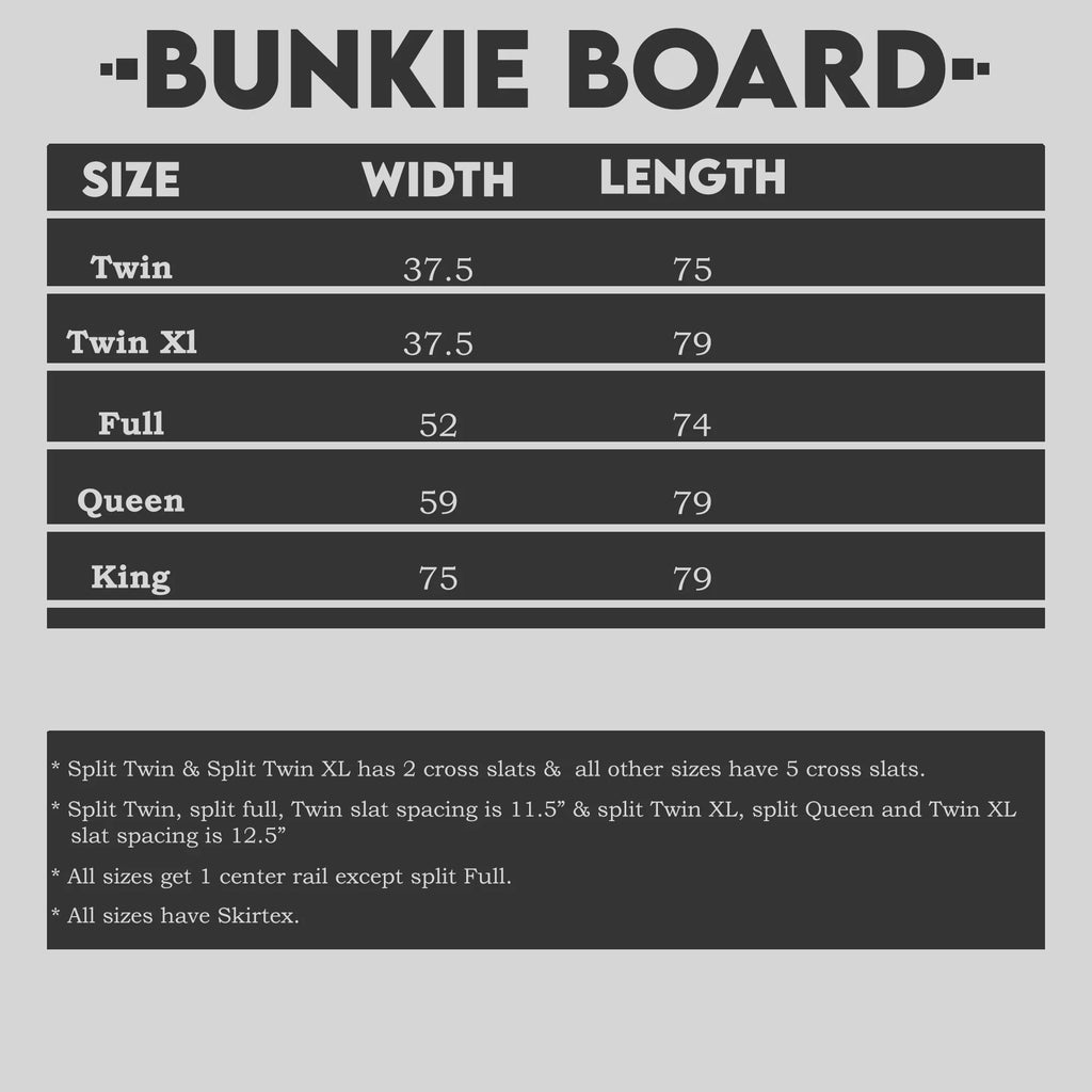 1.5 Split Wood Bunkie Board Slats Twin T62824